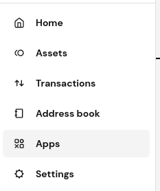 Safe App navigation bar